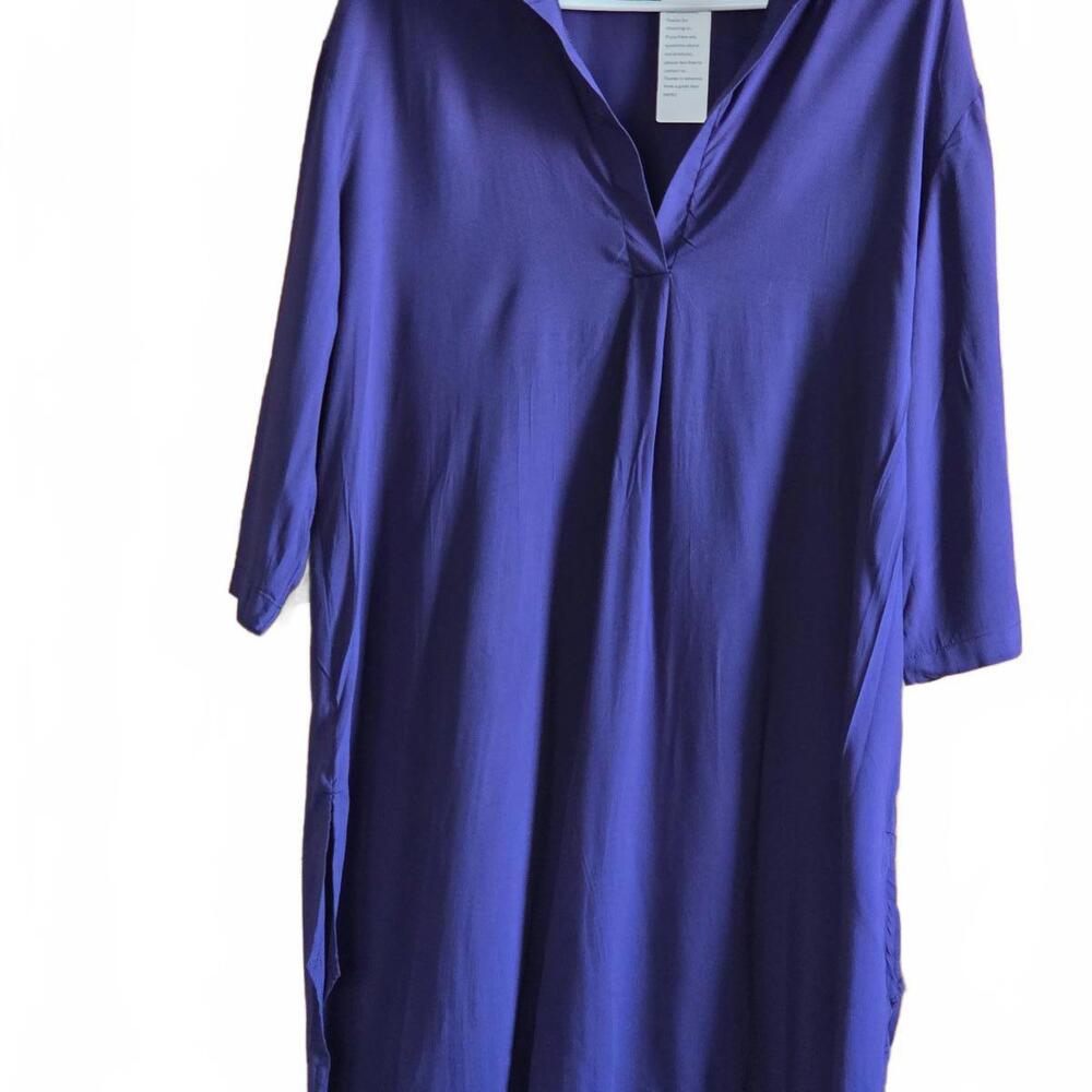 Rayru woman's swim cover-up Blue Size Medium